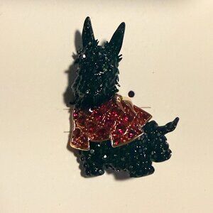 ✨ Charter Club Crystal Scottie Dog Brooch / Pin – New in Box ✨